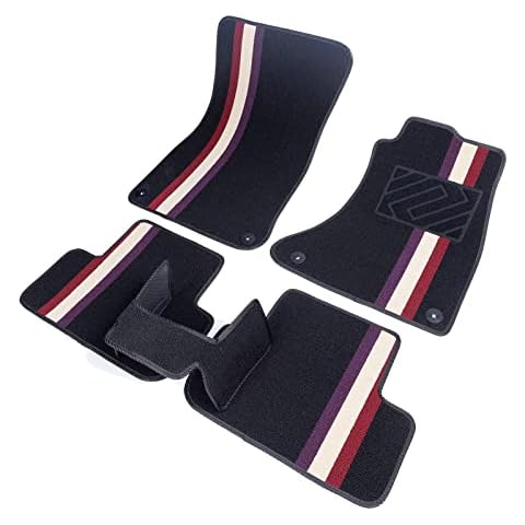 Crokomat Car Mats Fit Audi A4 S4 2007 - 2015 B8 Sloon & Avant Allroad s line Tailored Deluxe Car Floor Mats Velour Carpet Rubber Back For 2008 2009 2010 2011 2012 2013 2014 2015 car Accessories Cover