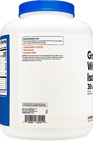 Nutricost NTC157203 Grass-Fed Whey Protein Isolate (Unflavored) 5Lbs thumb #3
