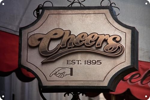 Cheers Bar Sign Classic Sitcom TV Show Pub Boston Metal Tin Signs ���[���X�^�b�t�Ǒ����T�C�� 8x12�C���`