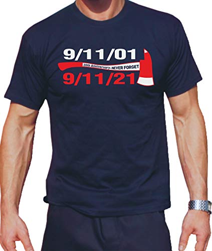 Maglietta Navy, 20° Anniversary - Never Forget, Axt Blu XS
