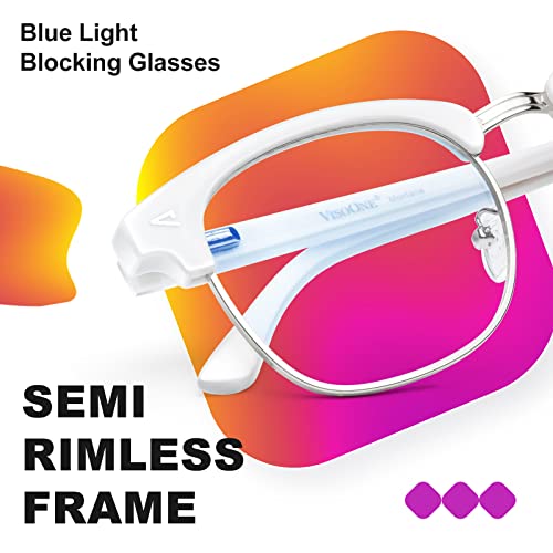 Image of VISOONE Lightweight Blue Light Blocking Glasses Square with Anti Computer Glare for Gaming Men and Women MONTANA