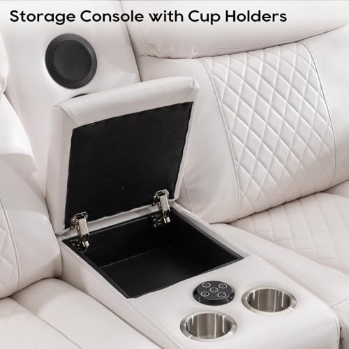 Luxury Leather Recliner Sofa Set