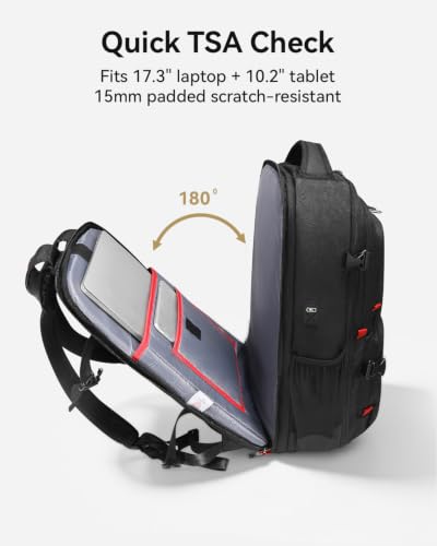 CROSSGEAR Travel Backpack 40L Expandable Large Ergonomic Laptop Backpack | Fit 17.3 Inch Laptop, RFID Protetion Pocket, TSA-Friendly Luggage Airline Approved, Computer Bag for Men Business Work Travel - image 5