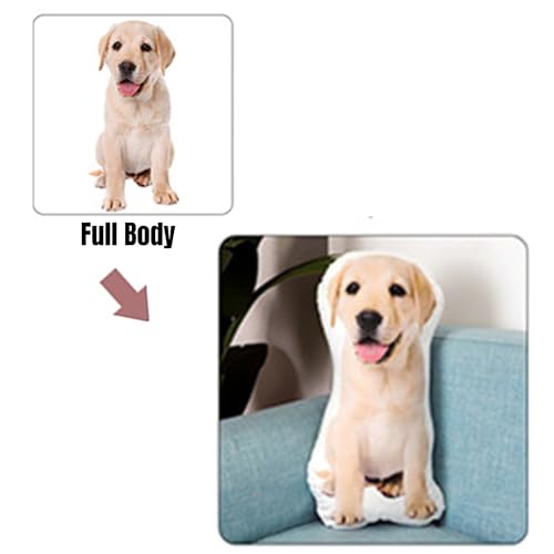 Personalisierte Körperkissen,Katzen-Hundekissen,Personalisierte 3D-Druck Foto hochladen für Kopf und Körper Ihrer Liebsten, Kreatives Geschenk Kissen,Geburtstagsgeschenk