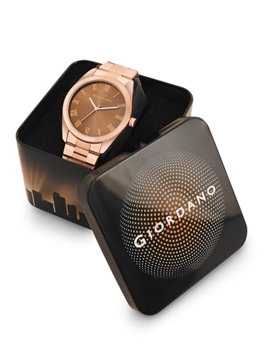 Image of Giordano Analog Watch for Men with Round Dial, Roman Numeric Indices Quartz Movement and Stainless Steel Strap - GZ-50112