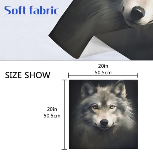 Servilletas de tela de tela de raso Wolf pack de 6 miniatura 7