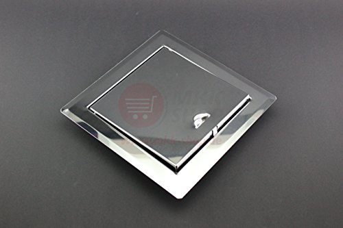 Armar Trading LTD Hochwertige Metall-Wandtür, Revisionstür, Klappe, Zugang zu eingebauten Inspektions- und Service-Elementen, Weiß, Silber