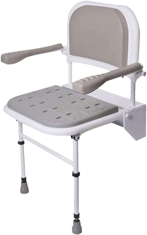 NRS Healthcare Folding Shower Seat with Legs, Padded Seat, Padded