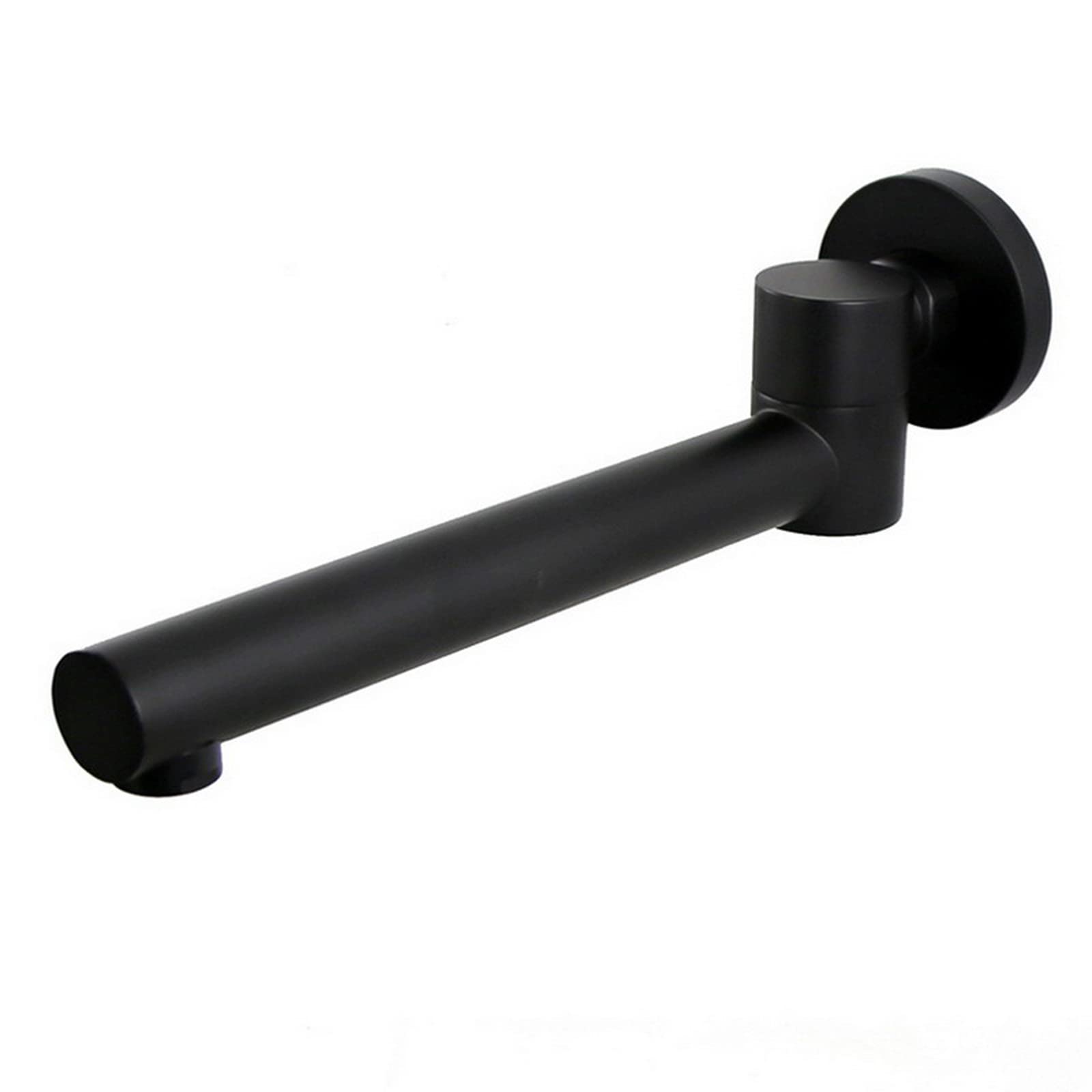 Bec de baignoire mural pliable en noir mat pour une douche familiale sécurisée