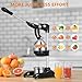 TONGCHANT XXL Cast Iron Juicer Hand-Press for Orange Lemon Lime Pomegranate Grapefruit Citrus with Dual Pattern & Stainless Steel Cup, Heavy-Duty Manual Juicer for Large fruits, Black