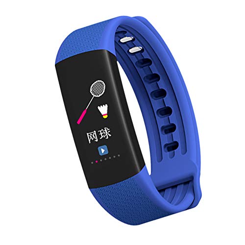 Bracelet de tension cardiaque pour suivre sa forme au quotidien - Écran couleur bleu