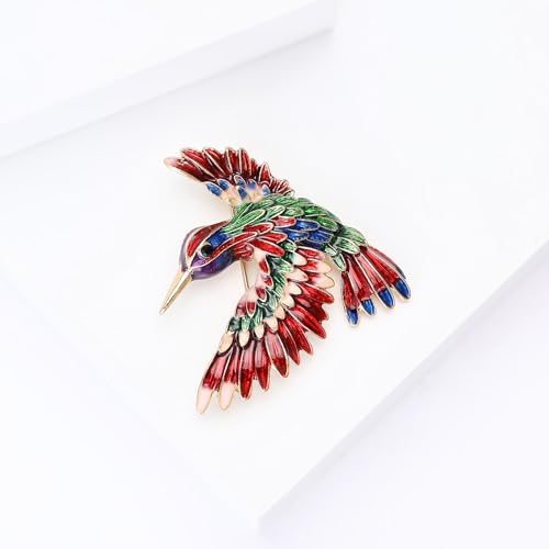 Image of Enamel Bird Brooch for Women Rhinestones Owl /Hummingbird /Eagle /Toucan Lapel Pin Cute Bird Brooches Jewelry Gifts for Mom Wife
