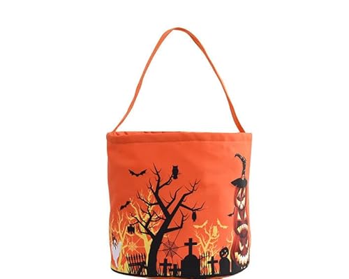 Aliangting LED light Halloween Candy Bags, Light Up Halloween Trick or Treat Bucket Candy Bag Halloween Baskets for Kids