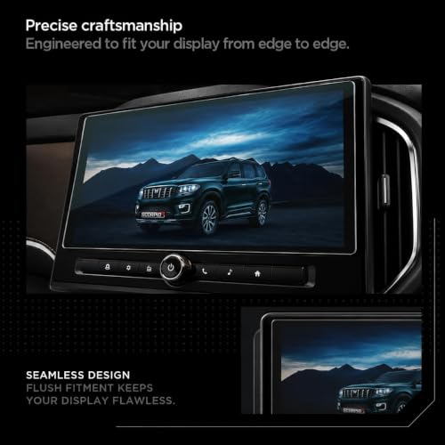 Image of Spartan Shield Screen Guard for MAHINDRA SCORPIO N 2026 FACELIFT || 12.3 Inch Infotianment Touchscreen + Instrument Cluster Protector || Z8S, Z8, Z8T & Z8L Models || Car Display Accessories [Not Tempered Glass]