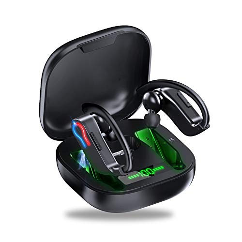 人気モデル登録 Bluetooth イヤホン耳掛け式 耳掛け型 スポーツ ワイヤレス イヤホン 最新bluetooth 5.1 ブルートゥース イヤホン 完全ワイヤレスイヤホン 左右独立通話可能 分離型 ぶるーとーすイヤホン 8Dステレオ 自動ペアリング/LED残量表示 /IPX7防水/内蔵マイク/CVC8.0ノイズキャンセリング/低遅延