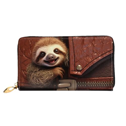 Portefeuille en cuir étanche femme grand porte-cartes de crédit noir zippé