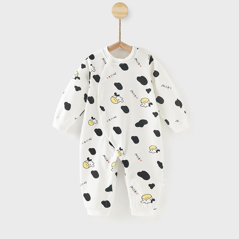 Newborn Baby Romper - Unisex Cotton Bodysuit for Infant Baby Boys Girls 3 Pack Long Sleeve Button Solid Jumpsuits - Image 3