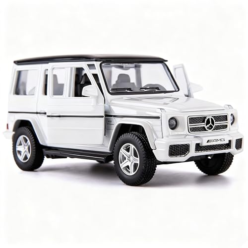 TGRCM-CZ 1:36 Scale Benz G63 Car Model for Kids, Alloy Pull Back G Wagon Vehicles Toy Car for Toddlers Kids Boys Girls Gift (White)