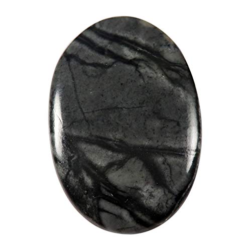 Pierre Jaspe Picasso cabochon ovale une œuvre naturelle de 54,15 carats Ni77