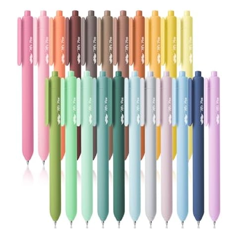 Mr. Pen- Retractable Gel Pens, 22 Pack, Color Ink Gel Pens Fine Point, 6 Pastel, 6 Morandi, 5 Light Vintage, 5 Dark Vintage, Retractable Pens, Cute Pens, Aesthetic Pens for Journaling Fine Tip Pens Cover
