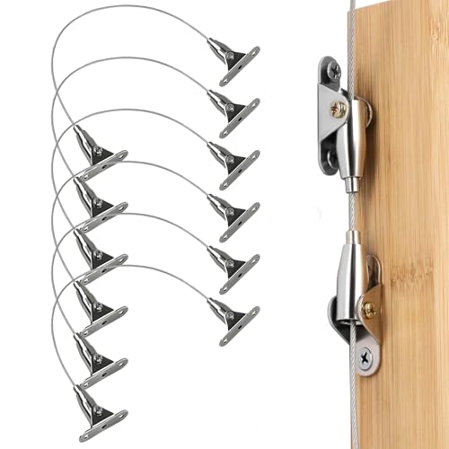 Coollooda 転倒防止ベルト 耐震金具 家具転倒防止グッズセット 6組セット ステンレス鋼 耐荷重100kg 強力タイプ 調整長さ 目立たずがっちり 地震対策 子供 家具転倒防止 家具 棚 など対応 簡単取付 防災グッズ