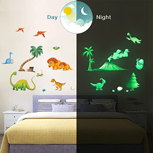 Mesu Luminous Dinosaur Decorative Wall Stickers Glow In The Dark Wall Art Decals For Nursery Boys Room Gift Dinosaur World #TOP2