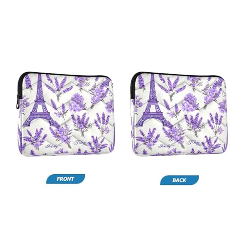 Funda para Laptop 13-14" Impermeable con Diseño Floral Lila miniatura 2