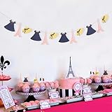 Girl in Paris Banner - French Theme Birthday Party Decoration for Baby Girl, French Baby Shower Party Supplies, Eiffel Tower Garland Cake Smash Photo Props, French Birthday Garland