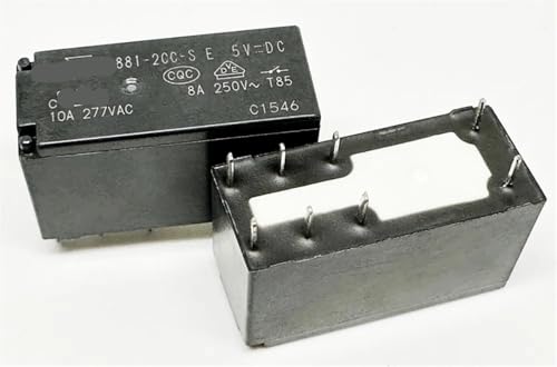 Relé 5V 881-2CC-SE de 8 pines para proyectos de domótica y hogar inteligente DIY