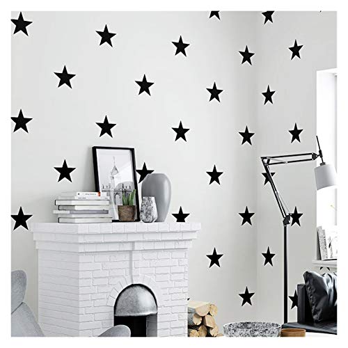 QSCTYG Carta da Parati autoadesiva Bambini Semplice Moderna Bianco e Nero a Cinque Punte Stella di Carta da Parati Eco-Friendly Camera Ragazzi e Ragazze in Camera Stella Wallpapers 66