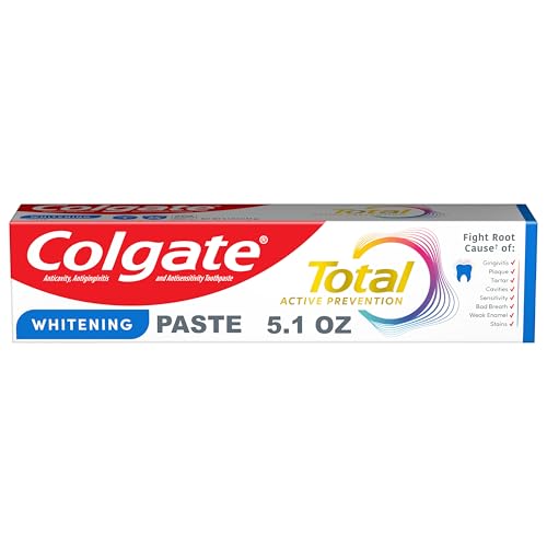 Colgate Total Active Prevention Whitening Toothpaste, Whitening F...