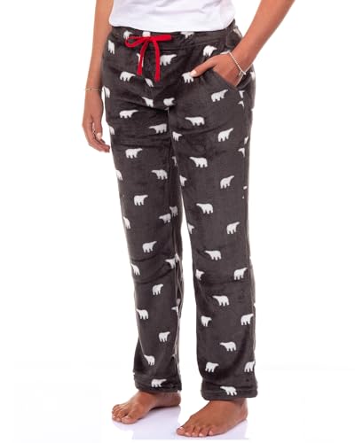 Coca-Cola Plush Fleece Lounge Pants Allover Polar Bear Design Adult Sleep Pajama2