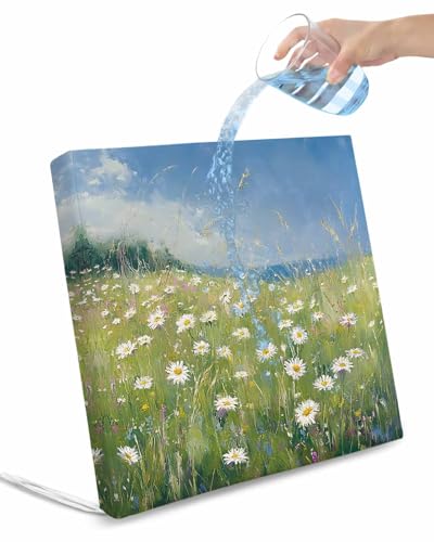 Spring Floral Outdoor Cushion Chair Cover Set of 4 - Waterproof Couch Seat Covers, Pastoral Botanical Oil Painting Modern Art Patio Furniture Protector Cushions Slipcovers for Sofa/RV, 22