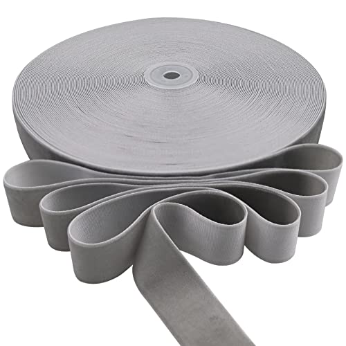 BokingOne Vintage Grey Nylon Velvet Ribbon, 1 Inch...
