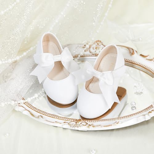 Image of PHIRAMIN Tollder Girl Dress Shoes - Little Girl Ballet Flats for Wedding Party