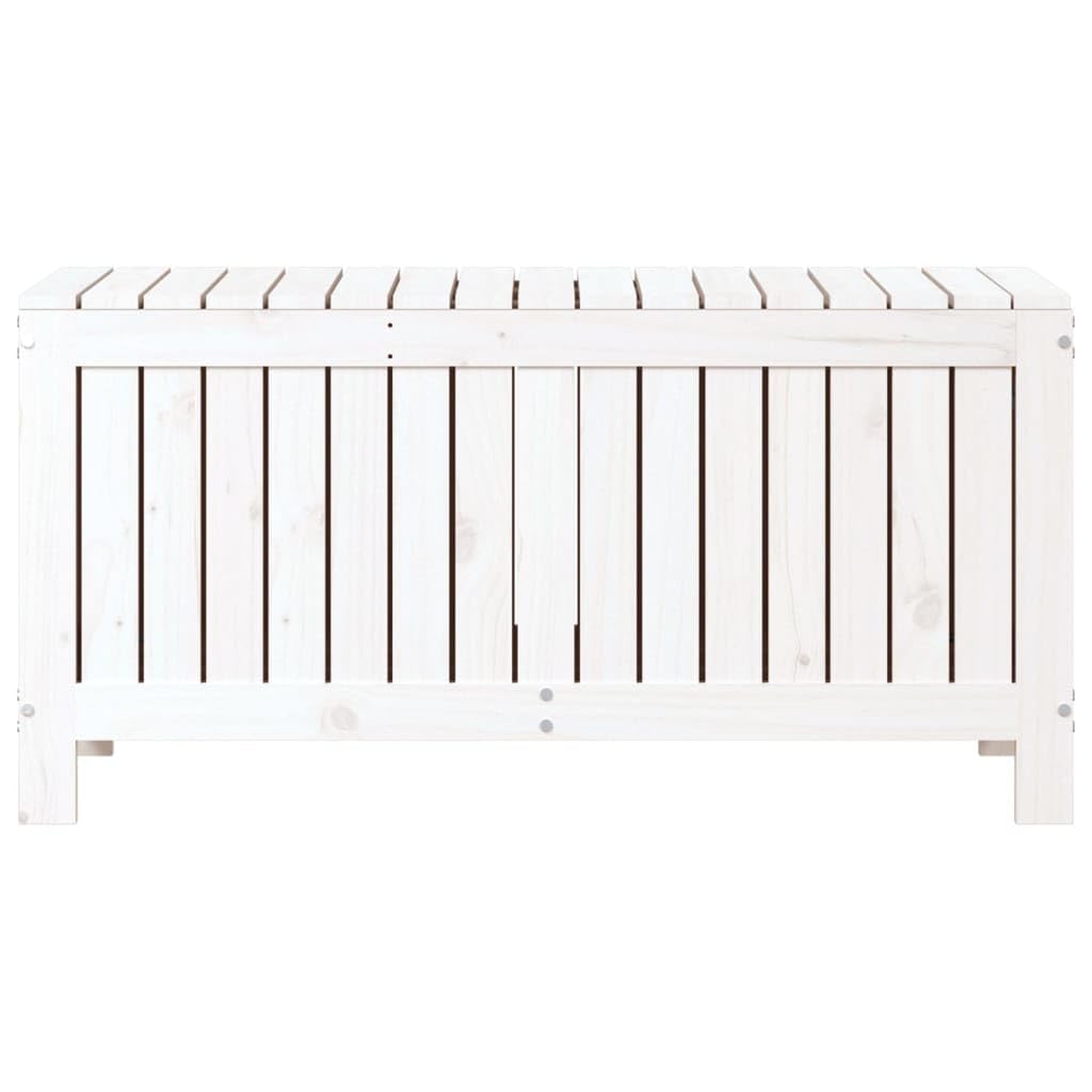 Boîte de Rangement de Jardin Blanc 108x42,5x54 cm Bois de Pin