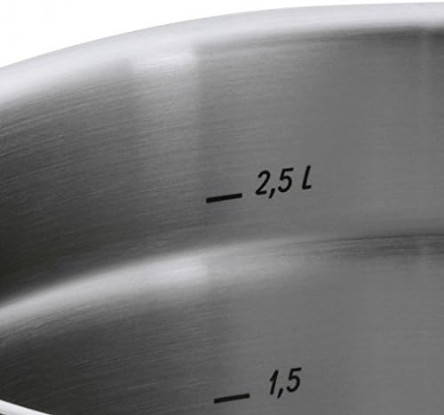 Interior of WMF Premium One saucepan with measurement markings