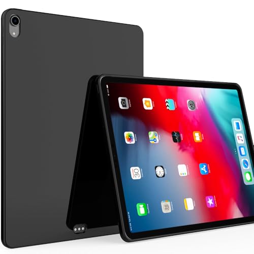BREPRIO Case for iPad Air 13 Inch M3 Chip 2025 / M2 2024 Case/iPad Pro 12.9 3rd Generation 2018, [Lightweight + Protective] Shockproof Soft Ultra Slim Cover, Black
