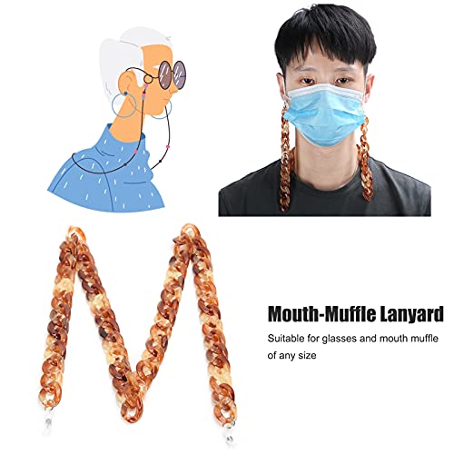 Corrente de óculos, corrente de cobertura de rosto simples e elegante, firme e durável, com juntas u