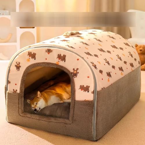 ペットドーム ペットベッド 猫 ハウス 犬 保温防寒 取っ手付き フワフワ 変形しにくい ペット用品 お洒落 あったか 快適 可愛い ドーム型 簡単お手入れ 取り外し可能 2way 休憩所 昼寝 M-42*35*32CM(推奨体重:5kg以内)