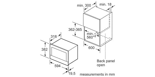 Einbau-Mikrowelle Bosch BFL634GB1 Serie 8, 38 x 60 cm, 900 W
