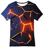 Kreativ Bedruckte Jungen Mädchen T-Shirts--3D Technologie, hellem Druck auf Vorder- und Rückseite sowie hochwertigem Druck. Kein Verblassen, Knacken, Schälen oder Pillen. interessante Tiere、Galaxie und magische Grafikdrucke machen Kinder zu einem Straßenstar.