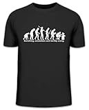  Shirtstreet24, Evolution SOMETHING, SOMEWHERE... Compter, PC Funshirt, Größe: L,schwarz