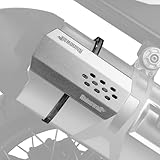 Rhinowalk Motorrad Hitzeschild Hitzeschutz Auspuffrohr Abdeckung Hitzeschutzabdeckung Hitzeschutzblech Auspuff Chrom Hitzeschutzblech Motorradtascheschutz