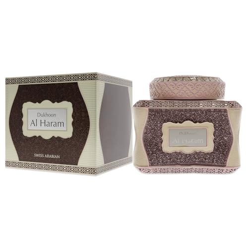 SWISS ARABIAN Dukhoon Al Haram - Luxury Products from Dubai - Lasting and Addictive Home Fragrance Powder Incense - Give Your Home A Seductive Signature Aroma - The Luxurious Scent of Arabia - 4.4 Oz