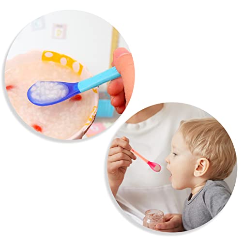 Colher Termo Sensível Para Bebê De Silicone Que Muda De Cor Quando Quente Com BPA Free Flexível E Nã