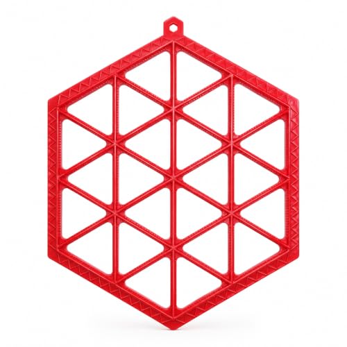 Image of Samosa Maker Mould, 24 Cavity ABS Plastic Tray - Red | Sealing dots, ABS plastic body, makes 24 samosas at once; keep filling away from edges for better sealing, Made in India