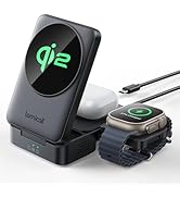 Lamicall 3 in 1 Qi2 Certified Charging Station for Apple - Foldable Wireless Charger Stand for Ma...