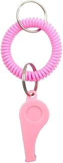Pink Sports Whistle with Adjustable Wrist Strap - High-Frequency Sound for Coaches, Referees and Team Sports, Durable Plastic Emergency Whistle for Soccer, Baseball and Outdoor Safety