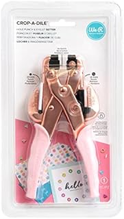 Aplicador de Ilhós Crop-A-Dile We R - Ouro Rose e Pink